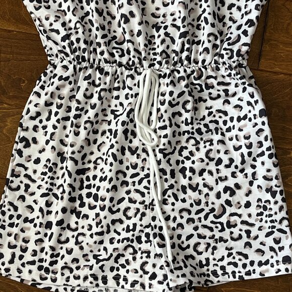 Animal Print Soft Knit Romper Shein NWOT - Picture 3 of 5